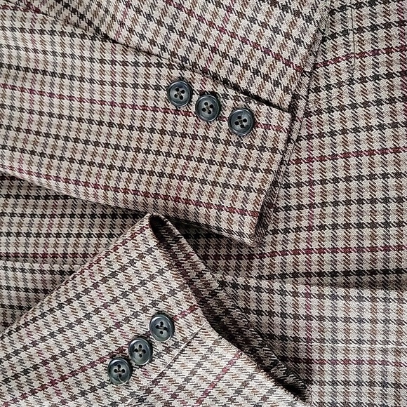 Vintage Talbots women's tweed print wool zip up blazer sz 18 - Picture 8 of 8